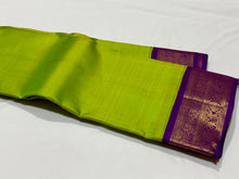 Sneha Green with Purple Handwoven Pure Jari Korvai Kanjivaram Silk Saree Beauty