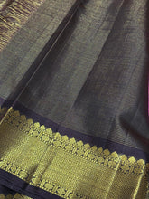 Deep Pink with Dark Brown Vairaoosi Korvai with Buttas Handwoven Pure Jari Kanjivaram Silk Saree Beauty