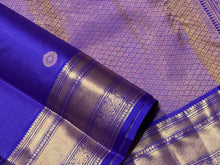 Violet with Gold Handwoven Pure Jari Vairaoosi with Buttas Kanjivaram Silk Saree with rich borders pallu and self colored blouse beauty