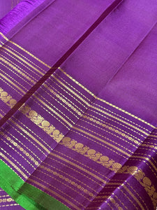 Beige with Deep Wine Handwoven Pure Light Weight Kanjivaram Silk