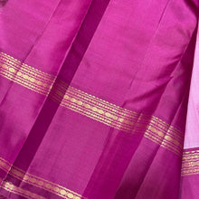 Lotus Pink with Deep Wine Buttas with Rettapet Borders Handwoven Pure Kanjivaram Silk Saree with rich classy pallu and contrast woven blouse beauty