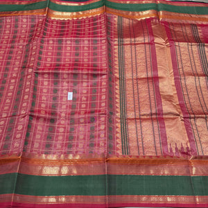 Mesmerising Salmon Pink 1000 Buttas in Deers Mayil Chakrams Handwoven Premium Pure Kanjivaram Silkcotton Saree Beauty