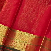 Red with Gold Vairaoosi with Buttas Handwoven Pure Jari Kanjivaram Silk Saree with Meenakari Borders rich pallu and self colored blouse