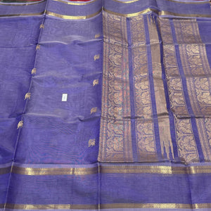 Lavendar with Gold Doublepet Borders rich Yazhi Motifs Handwoven Premium Kanjivaram Silkcotton saree beauty