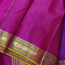 Sahana- Stunning Double tone Purplish Maroon Body with Magenta Purple Handwoven Pure Jari buttas with small rich borders gorgeous pallu and contrast woven beautiful blouse