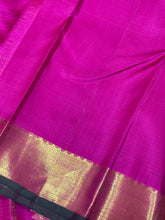 Orange with Rani Pink kasakasa Muthukattam with elephant motifs woven body with rich borders Pallu Handwoven Pure Jari Kanjivaram Silk Saree Beauty