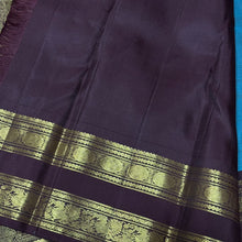 Gorgeous Teal Blue with Coffee Brown Buttas with Rettapet Borders Handwoven Pure Jari Kanjivaram Silk Saree beauty