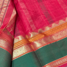 Gorgeous Red & Green 1000 Buttas deers Mayil chakrams Handwoven Premium Kanjivaram Silkcotton Saree Beauty