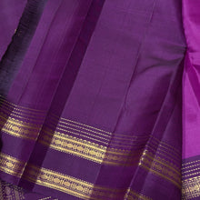 Sahana- Gorgeous Pink with Purple Buttas Handwoven Pure Kanjivaram Silk with rettapet borders rich pallu and contrast woven blouse