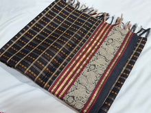 Black with Gold and Red Lakshadeepam Handwoven Premium Kanjivaram Silkcotton Saree with elephant and annapakshi borders rich pallu beauty