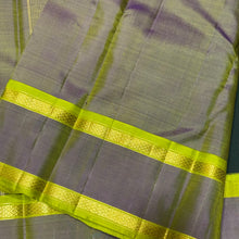 Bottle Green with Light Green Korvai Handwoven Pure Kanjivaram Silk Saree with Doublepet Borders Beauty