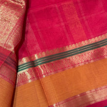 Premium Red Kolam Motifs Handwoven Pure Kanjivaram Silkcotton Saree Beauty